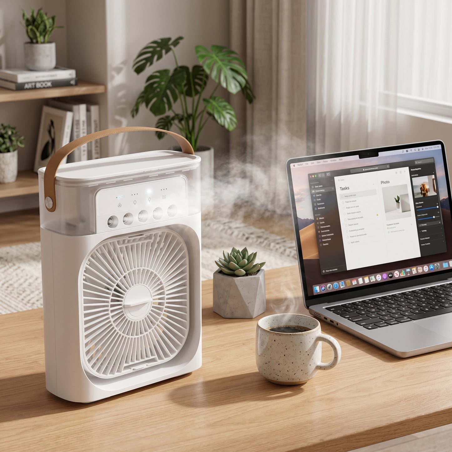 Portable Air Cooler Fan with Mist Cooling