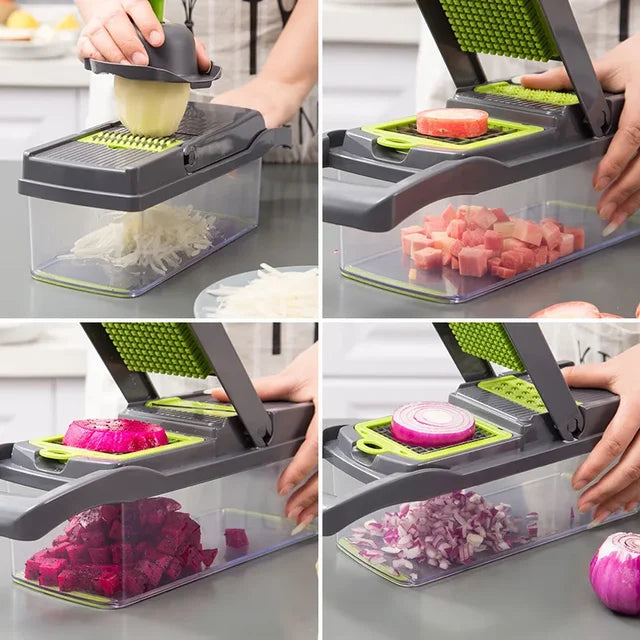 16-in-1 Multifunction Vegetable Chopper & Slicer