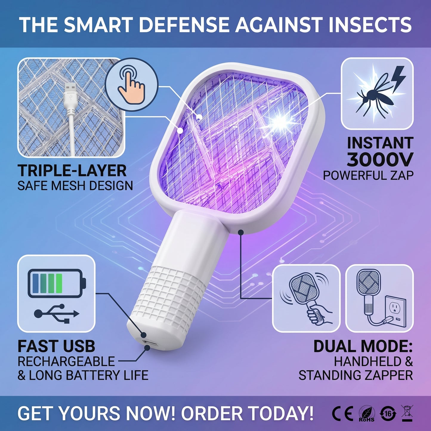 Electric Mosquito Racket