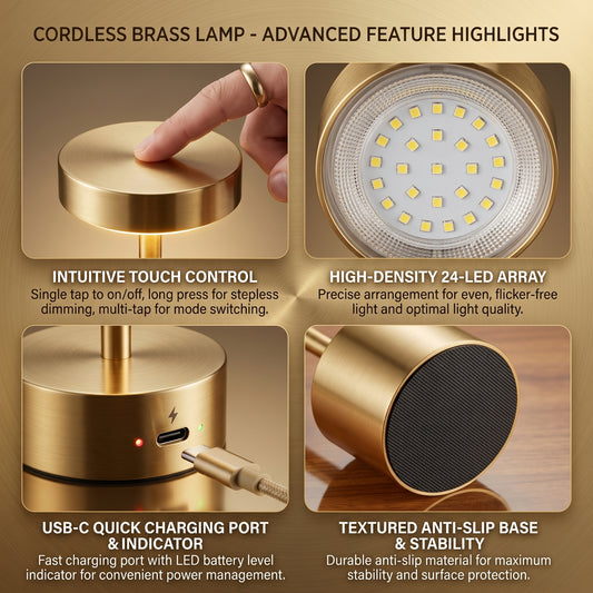 Luxury LED Table Lamp | Modern Touch Control Designer Lamp